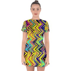 Mycolorfulchevron Drop Hem Mini Chiffon Dress by designsbyamerianna