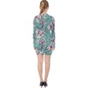 Vintage Floral Pattern V-neck Bodycon Long Sleeve Dress View2