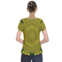 Flowers In Yellow For Love Of The Nature Short Sleeve Front Detail Top View2