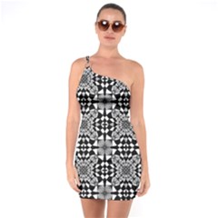 Fabric Geometric Shape One Soulder Bodycon Dress by HermanTelo