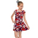 Nicholas Santa Christmas Pattern Kids  Cap Sleeve Dress View1