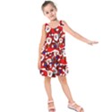 Nicholas Santa Christmas Pattern Kids  Sleeveless Dress View1