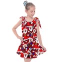 Nicholas Santa Christmas Pattern Kids  Tie Up Tunic Dress View1