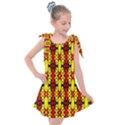 RED BLACK YELLOW-9 Kids  Tie Up Tunic Dress View1