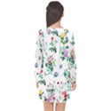 Leaves Long Sleeve Chiffon Shift Dress  View2