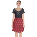 polka dot Short Sleeve Bardot Dress View1