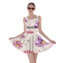 Vector Hand Drawn Cosmos Flower Pattern Skater Dress View1