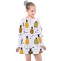 Pineapples Kids  Long Sleeve Dress View1