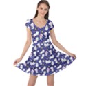 Cute Cat Unicorn Blue Cap Sleeve Dress View1