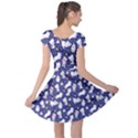 Cute Cat Unicorn Blue Cap Sleeve Dress View2