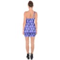 Pattern Texture Feet Dog Blue One Soulder Bodycon Dress View2