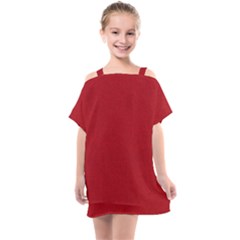 Red Christmas Elf Funny Realistic Costume Kids  One Piece Chiffon Dress by snek