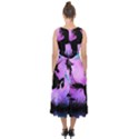 Wonderful Unicorn With Fairy In The Night Midi Tie-Back Chiffon Dress View2