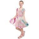 marble print Kids  Short Sleeve Dress View1