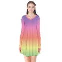 RAINBOW SHADES Long Sleeve V-neck Flare Dress View1