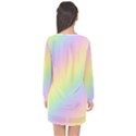 Pastel Goth Rainbow  Long Sleeve Chiffon Shift Dress  View2