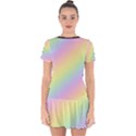 Pastel Goth Rainbow  Drop Hem Mini Chiffon Dress View1