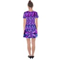 Background Structure Lines Drop Hem Mini Chiffon Dress View2