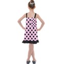 Polka Dots - Black On Blush Pink Kids  Overall Dress View2