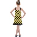 Polka Dots Black On Ceylon Yellow Kids  Overall Dress View2