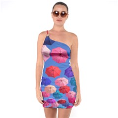 Rainbow Umbrella One Soulder Bodycon Dress by Sparkle