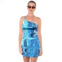 Blue Waves One Soulder Bodycon Dress View1