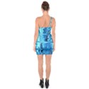 Blue Waves One Soulder Bodycon Dress View2