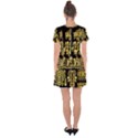 American Golden Ancient Totems Drop Hem Mini Chiffon Dress View2