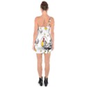 Roseanne Chicken, Retro Chickens One Soulder Bodycon Dress View2