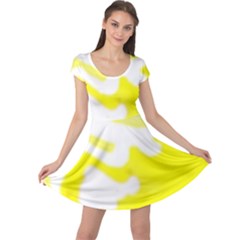 Golden Yellow Rose Cap Sleeve Dress by Janetaudreywilson