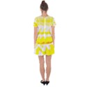 Golden Yellow Rose Drop Hem Mini Chiffon Dress View2