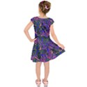 Purple Abstract Butterfly Pattern Kids  Short Sleeve Dress View2