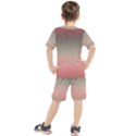 Tea Rose and Sage Gradient Ombre Colors Kids  Tee and Shorts Set View2