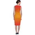 Red Orange Gradient Ombre Colored Classic Sleeveless Midi Dress View2