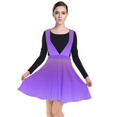 Plum And Violet Purple Gradient Ombre Color Plunge Pinafore Dress by SpinnyChairDesigns