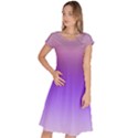 Plum and Violet Purple Gradient Ombre Color Classic Short Sleeve Dress View1