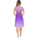 Plum and Violet Purple Gradient Ombre Color Classic Short Sleeve Dress View4