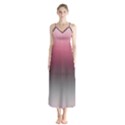 Blush Pink and Grey Gradient Ombre Color Button Up Chiffon Maxi Dress View1