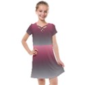 Blush Pink and Grey Gradient Ombre Color Kids  Cross Web Dress View1