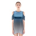 Sky Blue and Grey Color Gradient Ombre Shoulder Cutout One Piece Dress View1