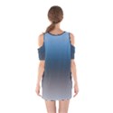 Sky Blue and Grey Color Gradient Ombre Shoulder Cutout One Piece Dress View2