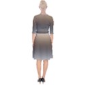 Brown and Grey Gradient Ombre Color Wrap Up Cocktail Dress View2