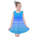 Blue Purple Color Stripes Ombre Kids  Summer Dress View1