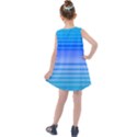 Blue Purple Color Stripes Ombre Kids  Summer Dress View2