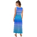 Blue Purple Color Stripes Ombre V-Neck Chiffon Maxi Dress View2