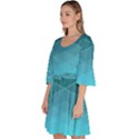 Aqua Blue and Teal Color Diamonds Velour Kimono Dress View2