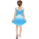 Light Blue and White Color Diamonds Kids  Sleeveless Dress View2