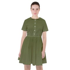 Army Green Color Ombre Sailor Dress by SpinnyChairDesigns