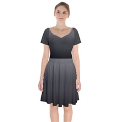 Black Gradient Ombre Color Short Sleeve Bardot Dress by SpinnyChairDesigns