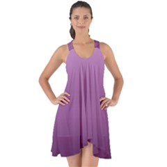 Purple Gradient Ombre Show Some Back Chiffon Dress by SpinnyChairDesigns